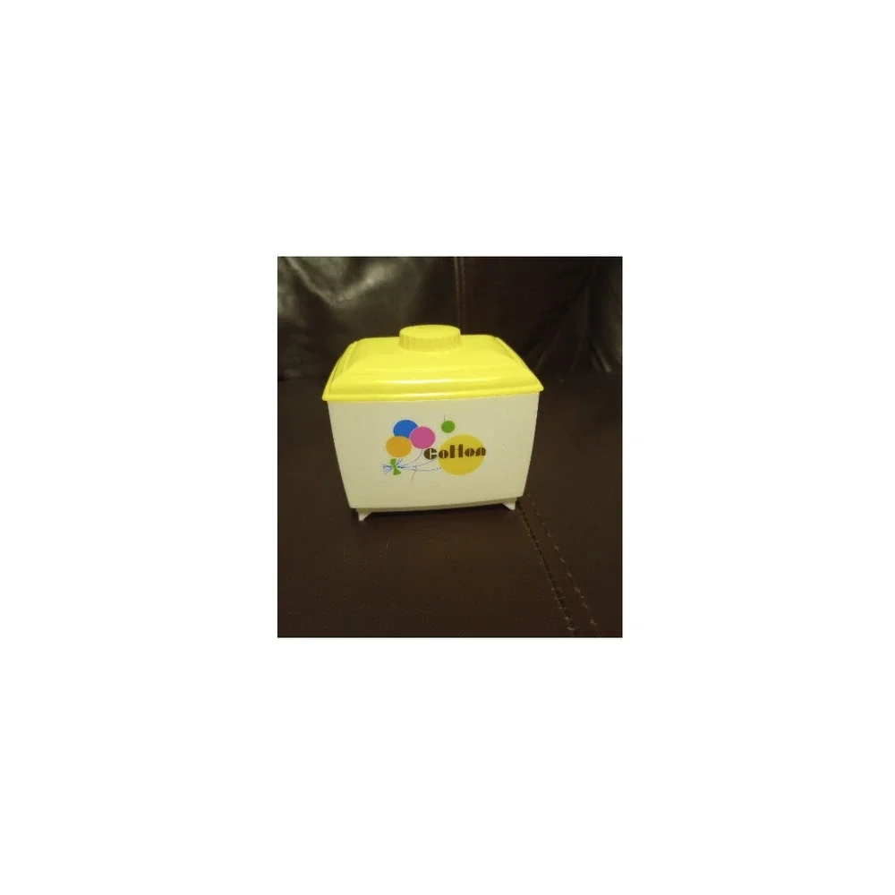 Vintage Baby Plastic Toiletries Set‎ Cotton Swabs Pins Lotion